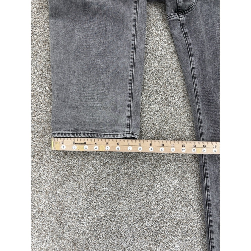 GAP Short Sleeve Denim Jumpsuit Women's Size 16 Tall Gray Black Wash Stretch EUC - Picture 16 of 16